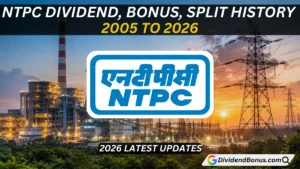 NTPC Dividend, Bonus, Stock Split History