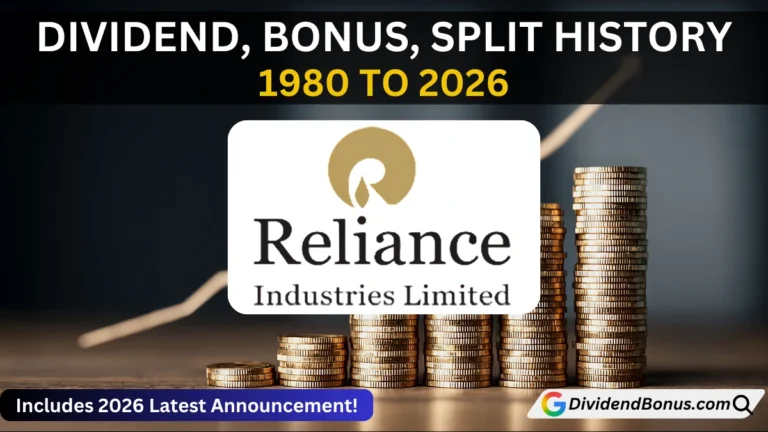 Reliance Industries Dividend, Bonus, Split History
