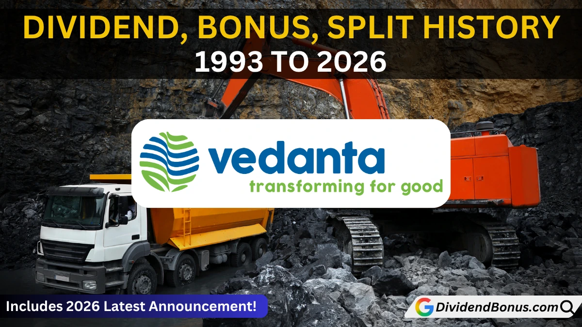 Vedanta Dividend, Bonus, Split History